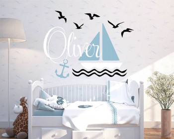 Sailboat and Sea Mew Custom Decal Sailboat and Sea Mew Custom Decal